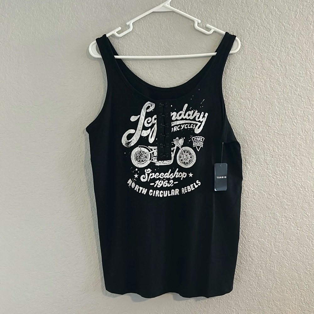 Sexy biker cleavage tank